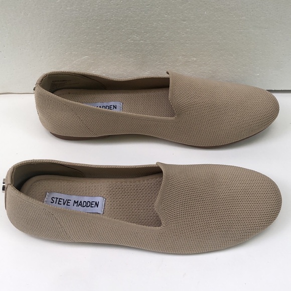 Steve Madden Natural Taupe Women’s Slip-On Knit Flats Shoes- Size 6.5 - Picture 6 of 14